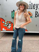 Load image into Gallery viewer, Stripe Knit Sleeveless Tank