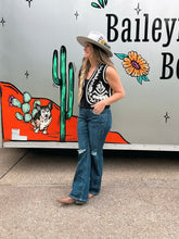 Load image into Gallery viewer, Embroidered Ribbon Tie Vest