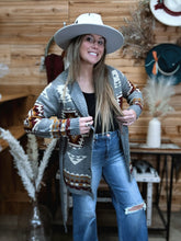 Load image into Gallery viewer, Aztec Belted Cardi