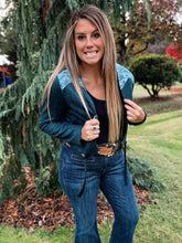 Load image into Gallery viewer, Teal Suede Tassel Jacket