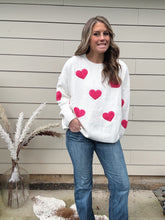 Load image into Gallery viewer, Long Sleeve Heart Sweater