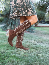 Load image into Gallery viewer, Regular Calf Chocolate Suede Boot