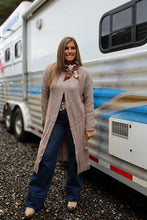 Load image into Gallery viewer, Taupe Split Front Turtleneck Sweater