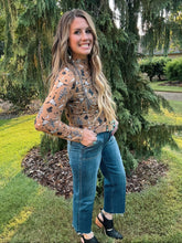 Load image into Gallery viewer, Cow Print Cactus Mesh Tee