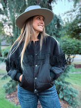 Load image into Gallery viewer, Black Fringe Jacket