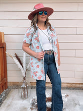 Load image into Gallery viewer, Floral Denim Shirt Dress