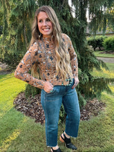 Load image into Gallery viewer, Cow Print Cactus Mesh Tee