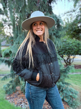 Load image into Gallery viewer, Black Fringe Jacket