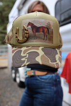 Load image into Gallery viewer, Vintage Horse Camo Trucker Hat