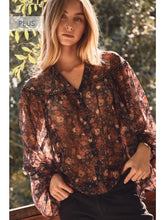 Load image into Gallery viewer, Sheer Floral Blouse