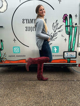 Load image into Gallery viewer, Burgundy Laramie Boot