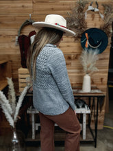 Load image into Gallery viewer, Grey Cable Knit Sweater