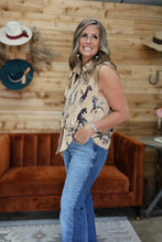 Load image into Gallery viewer, Western Ruffle Khaki Tank