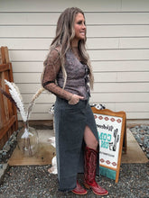 Load image into Gallery viewer, Washed Denim Maxi Skirt