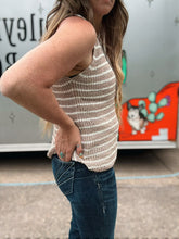 Load image into Gallery viewer, Stripe Knit Sleeveless Tank