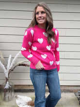 Load image into Gallery viewer, All Over Heart Sweater