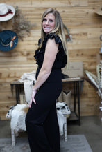 Load image into Gallery viewer, Midnight Ruffle Power Jumpsuit