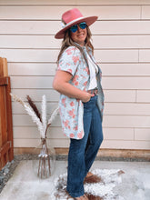 Load image into Gallery viewer, Floral Denim Shirt Dress