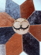 Load image into Gallery viewer, Black Medium Starburt Hoops