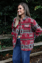 Load image into Gallery viewer, Red Aztec Shacket