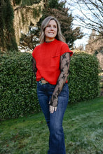 Load image into Gallery viewer, Black Mesh Long Sleeve Top