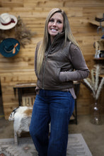 Load image into Gallery viewer, Faux Leather Puffer Vest