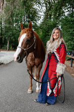 Load image into Gallery viewer, Red Southwestern Coat With Fur