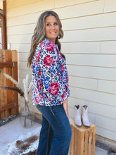 Load image into Gallery viewer, Leopard Floral Top