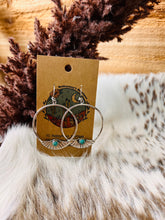 Load image into Gallery viewer, Turquoise & Sterling Hoop