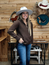 Load image into Gallery viewer, Chocolate Brown Cable Sweater