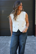 Load image into Gallery viewer, Cream Sweater Vest