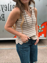 Load image into Gallery viewer, Stripe Knit Sleeveless Tank