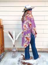 Load image into Gallery viewer, Violet Floral Chiffon Cardigan