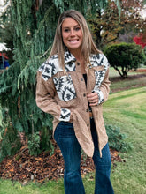 Load image into Gallery viewer, Khaki Aztec Shacket