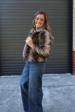 Load image into Gallery viewer, Spotted Faux Fur Cropped Jacket