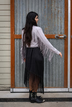 Load image into Gallery viewer, Gray Fringe Studded Cropped Jacket