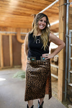 Load image into Gallery viewer, Leopard Slit Skirt