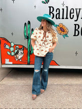 Load image into Gallery viewer, Cowboy Puff Sleeve Blouse