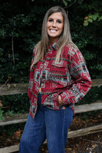 Load image into Gallery viewer, Red Aztec Shacket