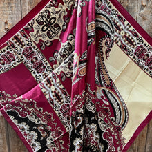 Load image into Gallery viewer, Burgundy and Cream Wild Rag / Scarf