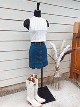 Load image into Gallery viewer, Teal Suede Skirt