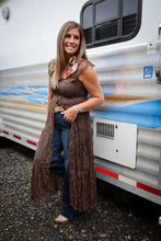 Load image into Gallery viewer, Chocolate Lace Button Front Duster