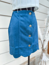 Load image into Gallery viewer, Teal Suede Skirt