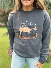 Load image into Gallery viewer, Nikki Charcoal Crewneck