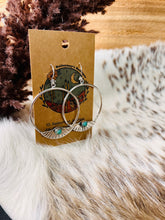 Load image into Gallery viewer, Turquoise & Sterling Hoop
