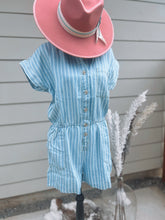 Load image into Gallery viewer, Stripe Denim Romper