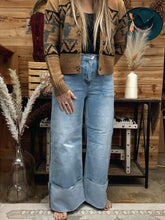 Load image into Gallery viewer, Wide Leg Cuff Denim Pant