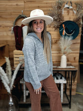 Load image into Gallery viewer, Grey Cable Knit Sweater
