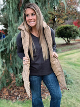 Load image into Gallery viewer, long zipper puffer vest water and wind resistant