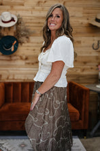 Load image into Gallery viewer, Ruffled Tie Front Top Cream